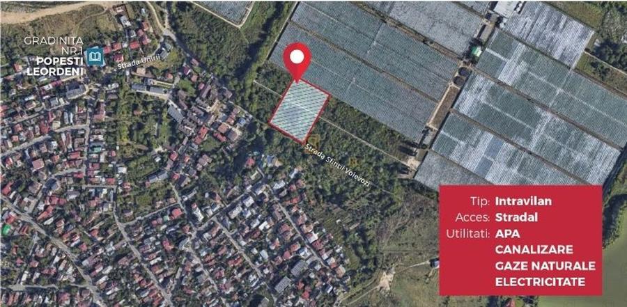 Vanzare teren intravilan, 6994 mp, deschidere ampla, Popesti-Leordeni - 1
