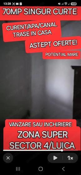 CASA MICA LUICA Sector 4 Curte Mica Super Zona Strada Privata Toate Utilitatile Necesita Renovare - 3