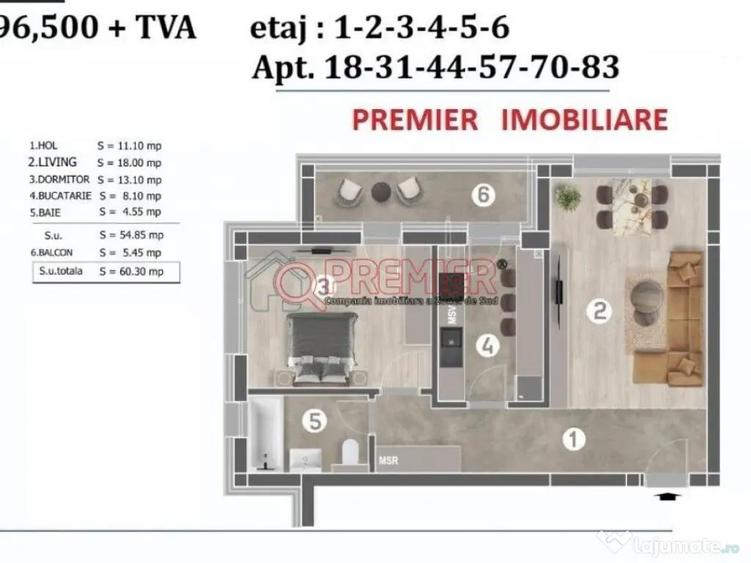 2 Camere - Zona Grand Arena - Postalionului - 1