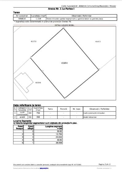Vând teren intravilan construcții in vatra satului Alioș Timiș  - 3