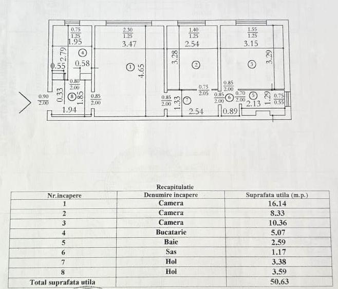 Apartament 3 camere RENOVAT, mobilat, utilat, Alexandru - accept CREDIT - 15