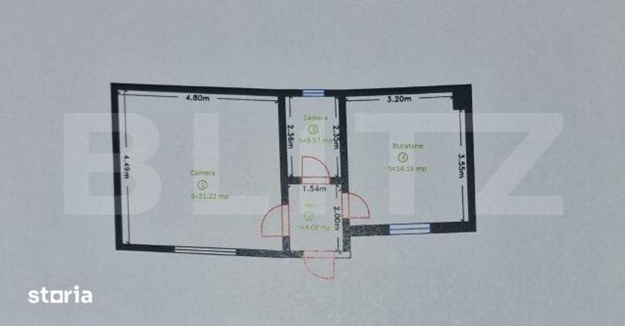 Apartament cu o camera, 42 mp - Zalau - 4
