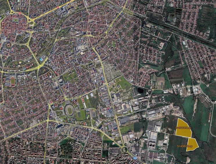 Teren Construcții intravilan de 143500 mp, în Buziașului