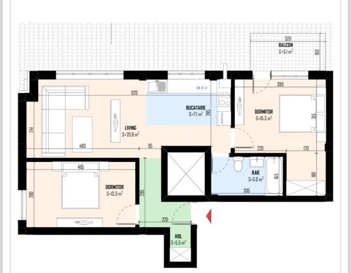 Ap.3 camere, finisaje la alegere, incalzire in pardoseala