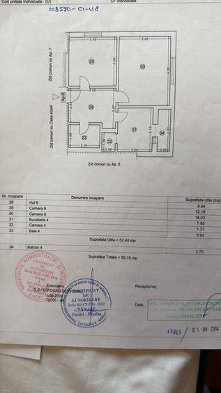 Mangalia , 2 camere , decomandat , etaj 1 - 5