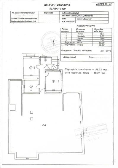 Mansarda Oportunitate de Business/Investitie Str. Henri Coanda 17 - 3