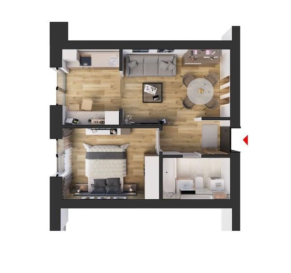 HILS Titanium faza 2 Studio dublu tip 2A cu gradina - 1