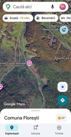 Vand teren intravilan Floresti zona Valea Sanaslaului 1460 m2 fara utilitati , front 30 m zona deosebita. - 3