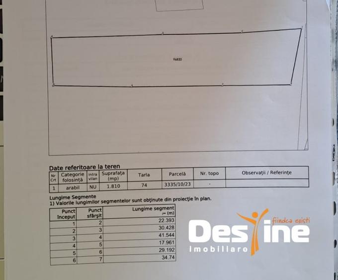 COMISION 0%, Cornesti, Miroslava, Teren 1810 mp,    63.350  euro - 1
