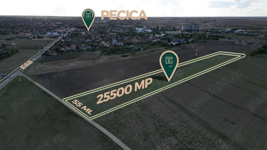 Teren intravilan cu po?en?ial de 25500 mp langa nodul de urcare pe autostrada in Pecica - 2