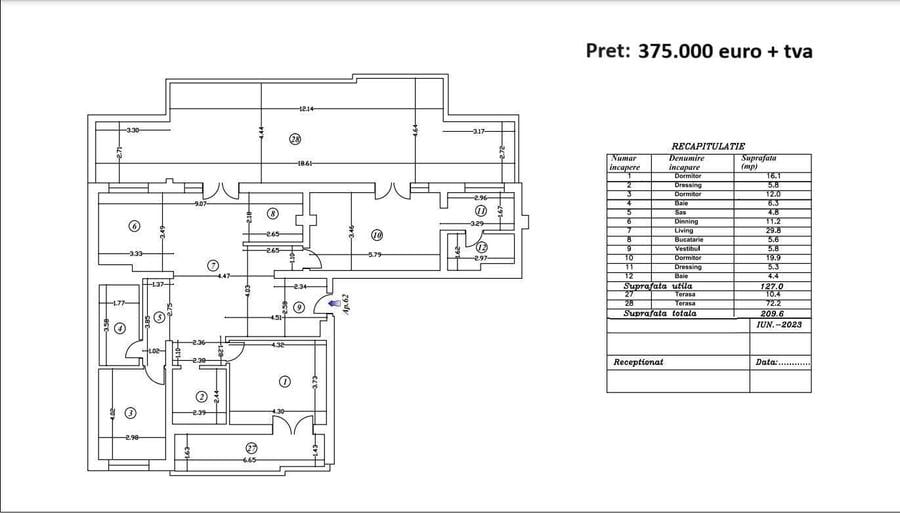 Apartament cu 4 camere decomandat în Mihai Bravu