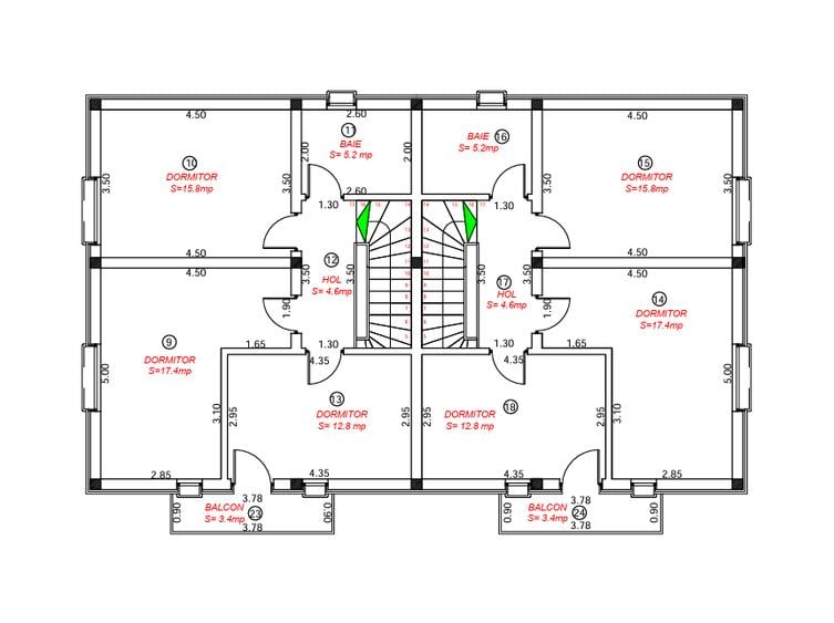 Duplex cu 4 camere cu Canalizare în Moșnița Veche