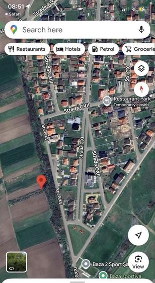 Teren intravilan (si in rate) Cartierul nou zona baza sportiva Sag - 2