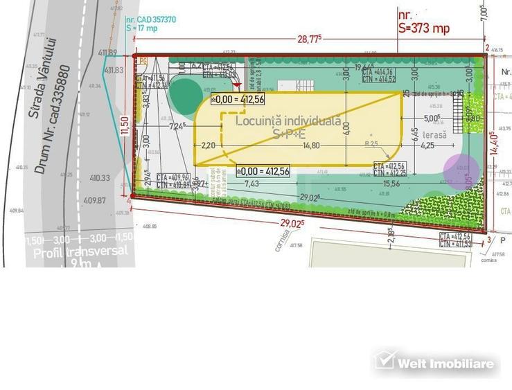 Teren cu Autorizatie de Construire in curs, casa S+P+E= 174mp - 1