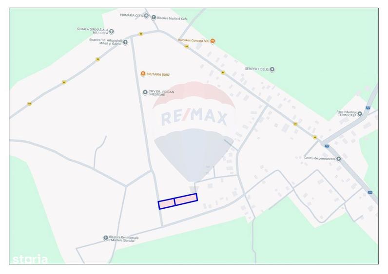 De vanzare teren intravilan, 3,775 mp, Cefa - 2