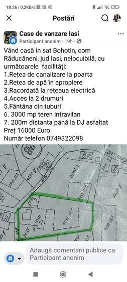 Casa de vanzare nelocuibila in Bohotin - 1