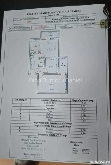 Apartament de vanzare zona centrala Boto?ani Apartament de vanzare zona centrala Boto?ani