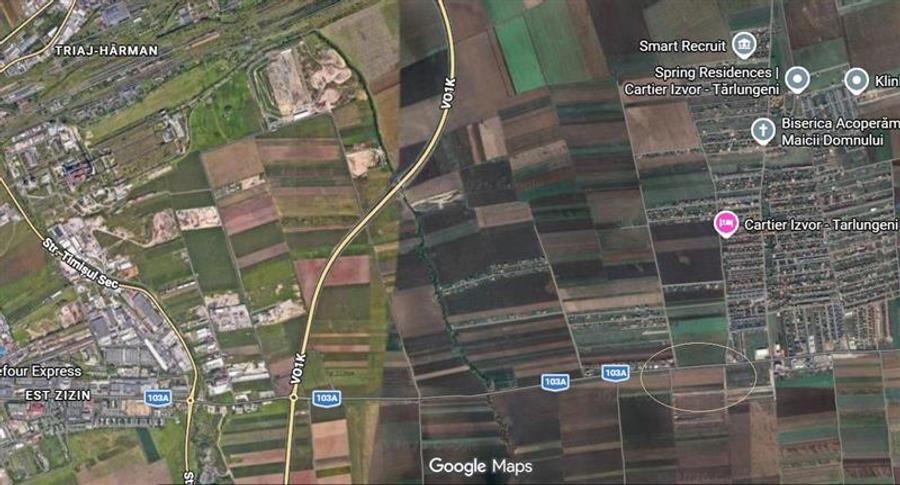 Teren 9000 mp Sacele Izvor, front 356 m la DJ 103A - 12