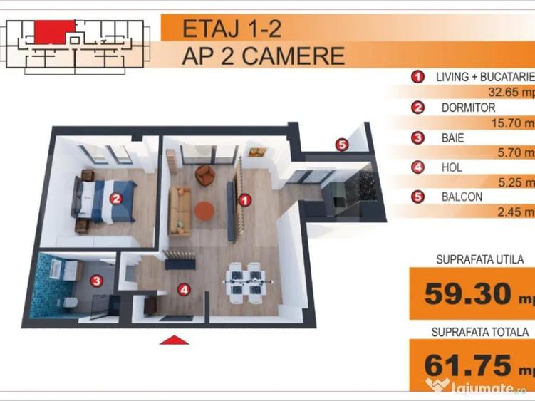Comision 0%! Apartament 2 camere, EXCLUSIV in Blitz, zona Im - 1