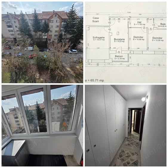 Vand apartament cu 3 camere, insorit, orientare sudica strada Crangului, Sfantu Gheorghe - 3