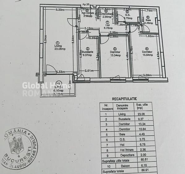 3 Camere | Mobilier Premium | 87mp | Bolat Residence - Pipera - 33