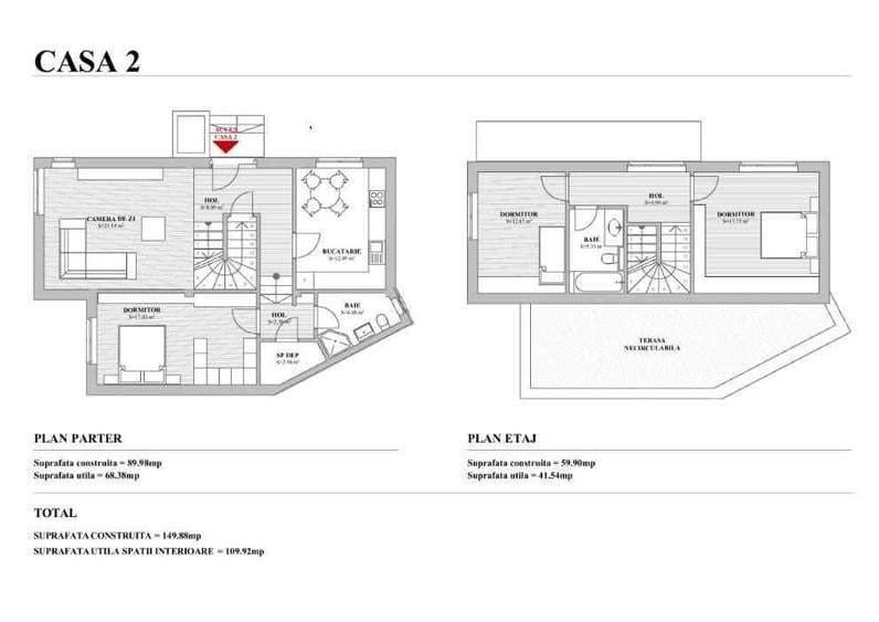 Casa Tautului P+1, 110mp, Teren 377mp Panouri+Baterie, Ventilatie, AC - 2