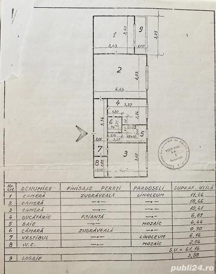 Apartamet 3 camere semidecomandat - 1