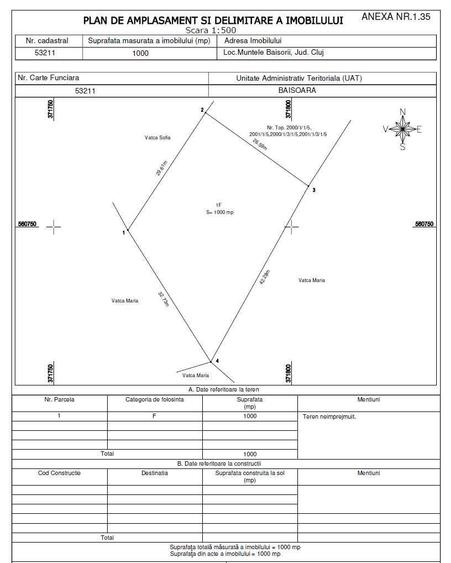 Teren 1000mp, Muntele Baisorii. Vedere superba, gata de construit. - 2