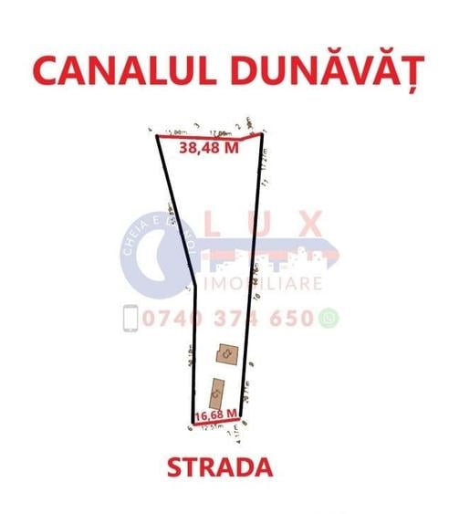 ID 6529 Casa cu teren - Deschidere la CANALUL DUNAVA? 38,48 ML - 9