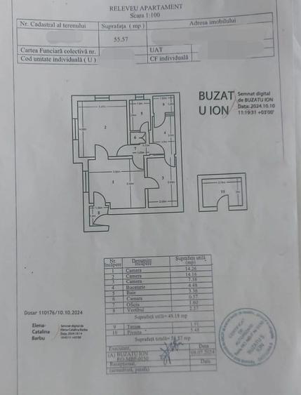 Apartament 3 camere Vasile Lucaciu, 55.57 mp — Negociabil - 11