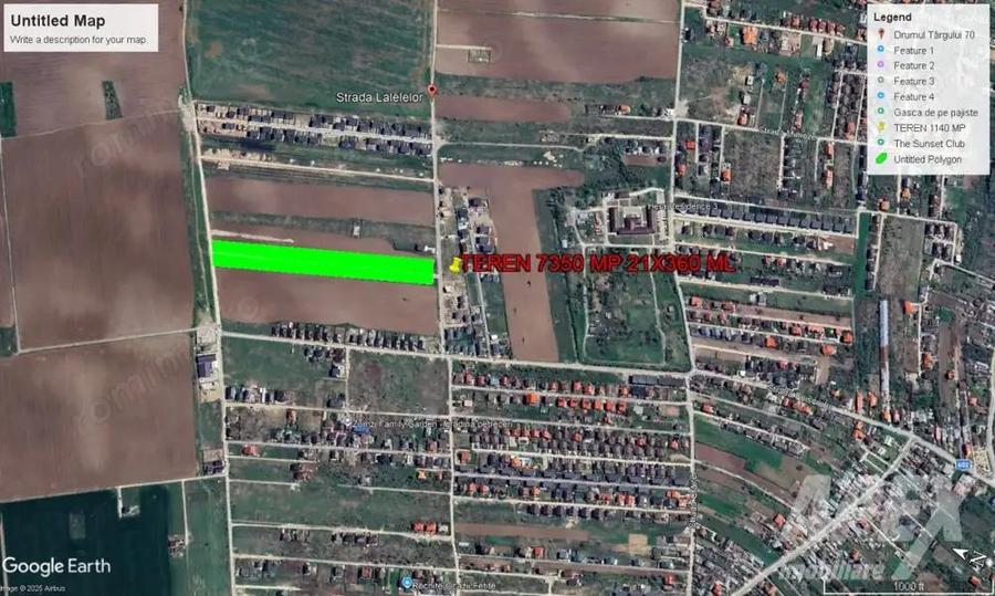 Teren intravilan 7350mp | 21X360 | Toate utilitatile | Zona Domnesti - 1