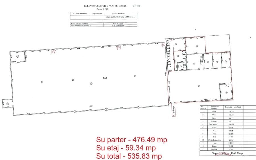 Spațiu industrial, de 2,663 mp, în Nord