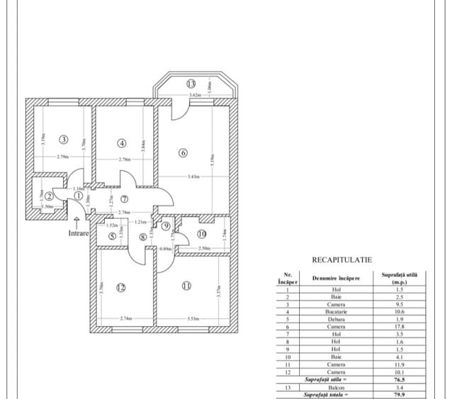 Oferta RARA! 4 Camere 80mp dubla vedere - Zona Canta - Etajul 2/5 ! - 4