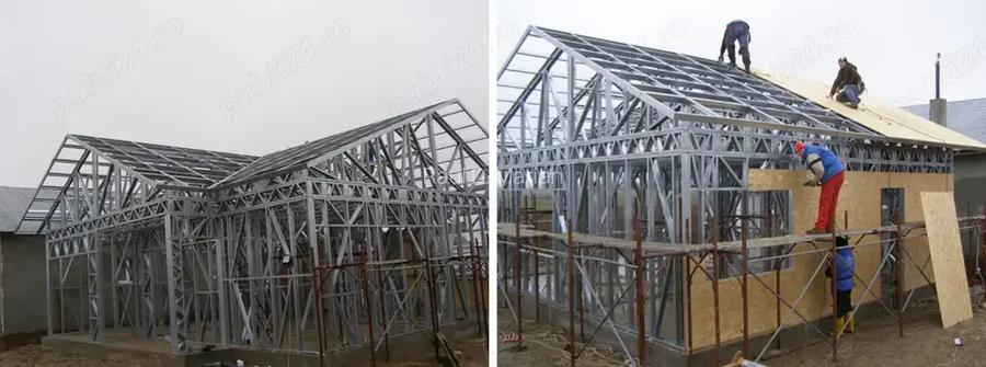 Structura metalica pentru casa decomandata 90 mp Structura metalica pentru casa decomandata 90 mp