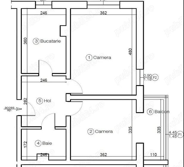 Apartament 2 camere decomandat, in Racadau Apartament 2 camere decomandat, in Racadau