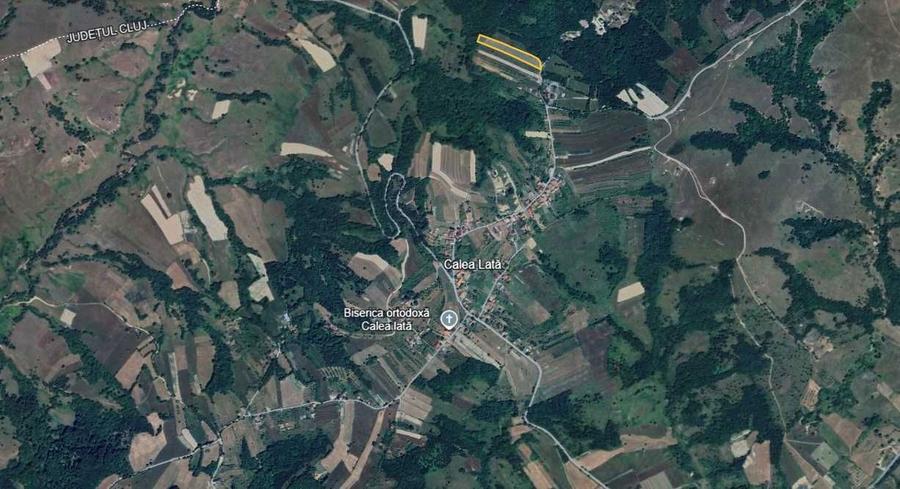 Teren 7024 mp Ciucea Cluj, livada + padure, curent, ideal cabana - 3