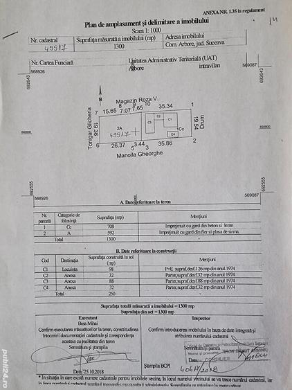 Vand casa de locuit + ?ura, grajd ?i garaj in centrul com. Arbore, jud. Suceava - 1
