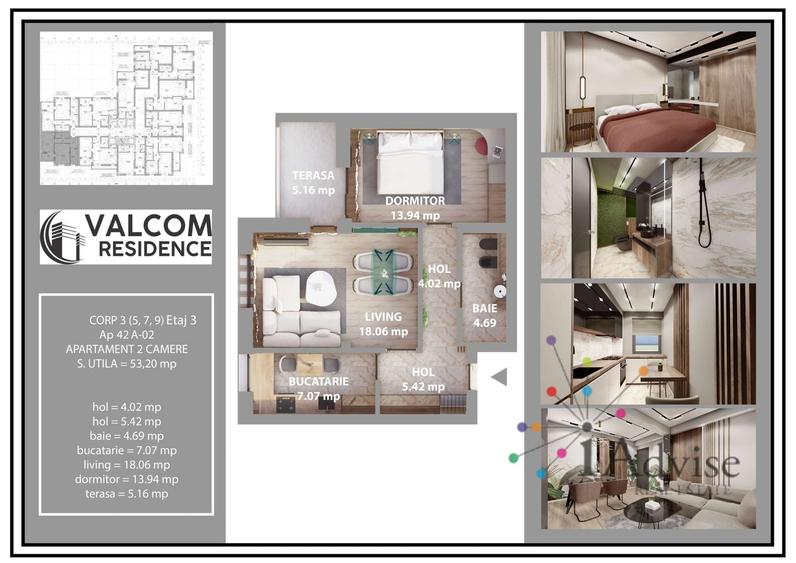 Valcom Residence Bartolomeu, 2 camere, terasa 5.44, Comision 0% - 9