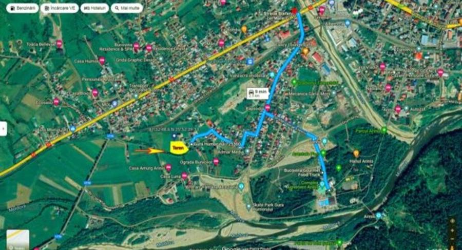 5200 sau 2600 mp teren vanzare,direct proprietar, parcelabil, apropiere Arinis - 5