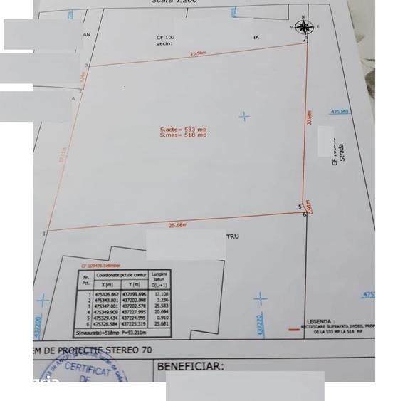 Teren de construit 518mp, toate utilitatile in fata, zona str. Unirii - 2