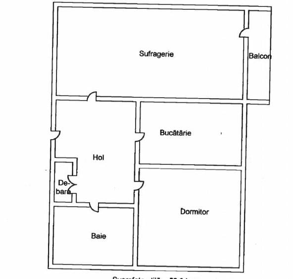 Apartament 2 camere decomandat - str.Babadag -54 mp! - 1