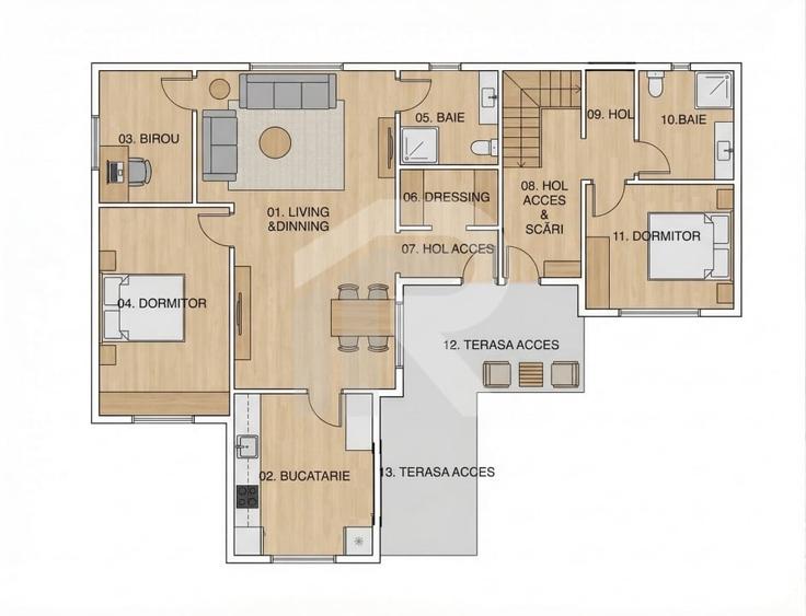 Casă spațioasă cu curte proprie  3 camere + birou  Dobroești – Șoseaua Fundeni - 11