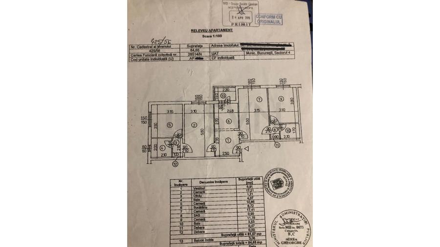 Apartament cu 4 camere decomandat, mobilat în Apărătorii Patriei