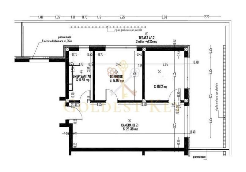 Apartament cu 3 camere, terasa generoasa - 1