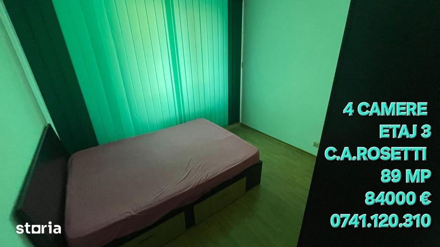 4 camere , etaj 3 ,C.A.Rosetti - 9