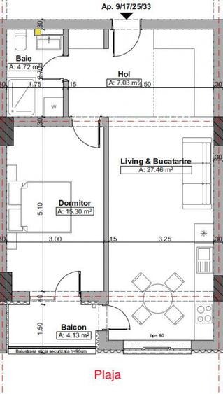 Apartament 2 camere luminos si cu vedere la MARE, zona Infinity Beach - 7