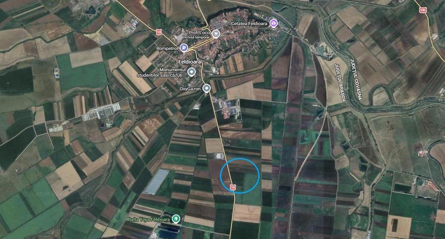 Vanzare teren intravilan industrial, DN 13, 14.450 mp, D: 84 m, PUZ, comision 0% - 3