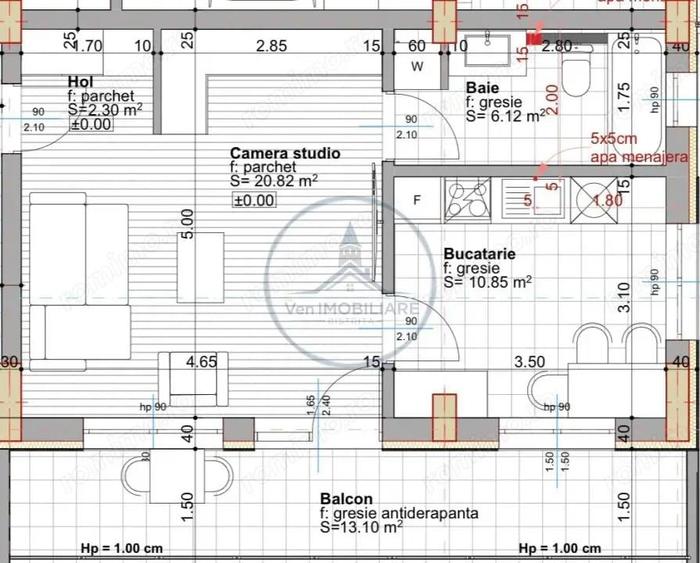 Apartament cu o camera, bloc nou 2026, 48 mp, etaj 1/parcare inclusa - 2