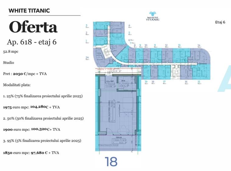 Apartament - Etaj 6 - Complex Rezidențial WHITE TITANIC - Navodari - 7