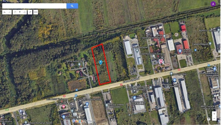 Teren Construcții intravilan de 11509 mp, în Lugojului